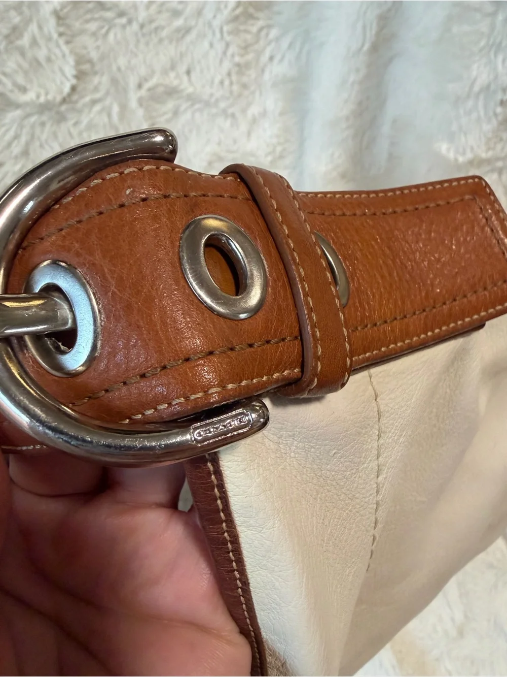 Coach cream leather